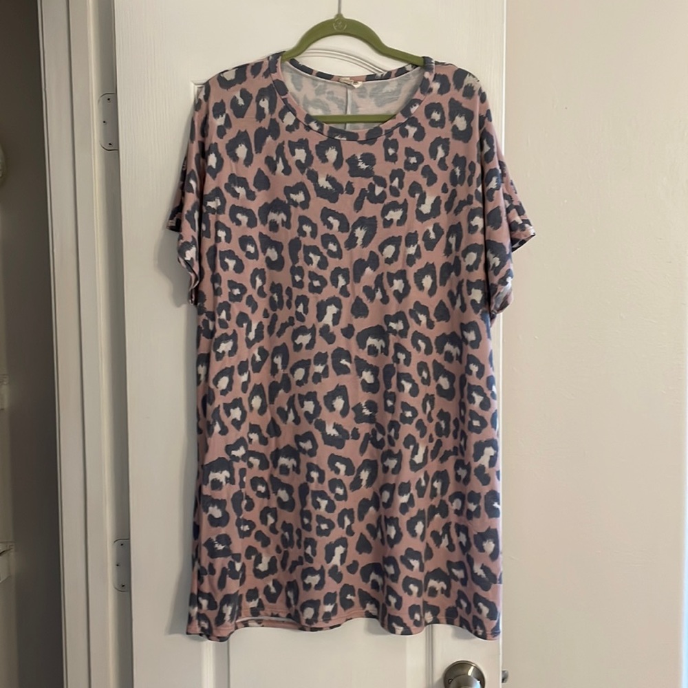 peach love tshirt dress